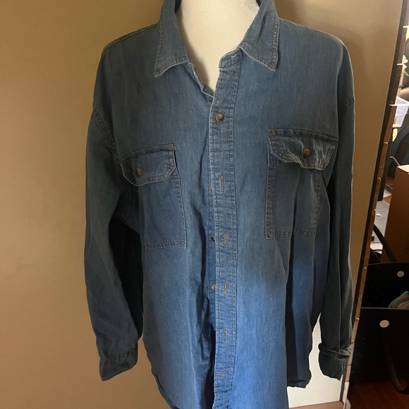 Wrangler Classic Blue Denim Shirt - Picture 1 of 5